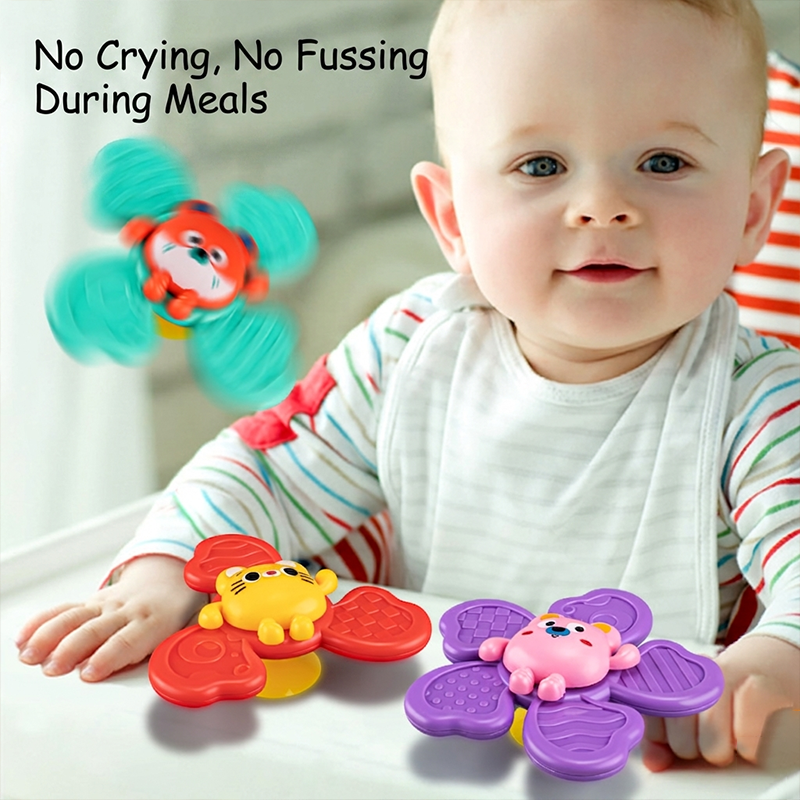 AliExpress Children High Chair Toys Suction Cup Spinner Dining Table Rattles Fidget Educational Montessori Calming Travel Toy Gift, view 4