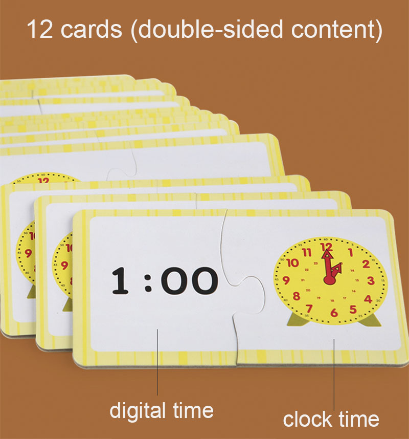 AliExpress Children Montessori Clock Educational Toys Hour Minute Second Cognition Matching Puzzle Toys Kids Early Preschool Teaching Aid, view 5
