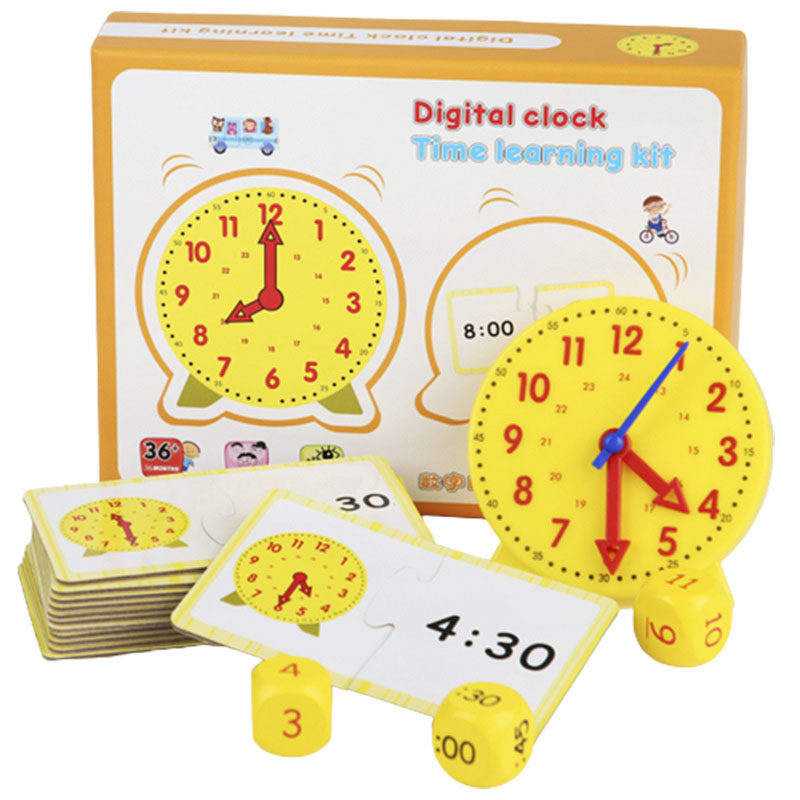 AliExpress Children Montessori Clock Educational Toys Hour Minute Second Cognition Matching Puzzle Toys Kids Early Preschool Teaching Aid