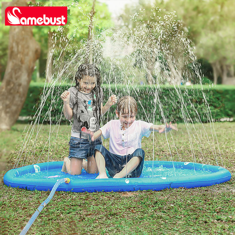 AliExpress Children Play Spray Mat 100/170cm Beach Inflatable Water Sprinkler Pad Outdoor Game Toy Lawn Swimming Pool Mat Kids Toys, view 4