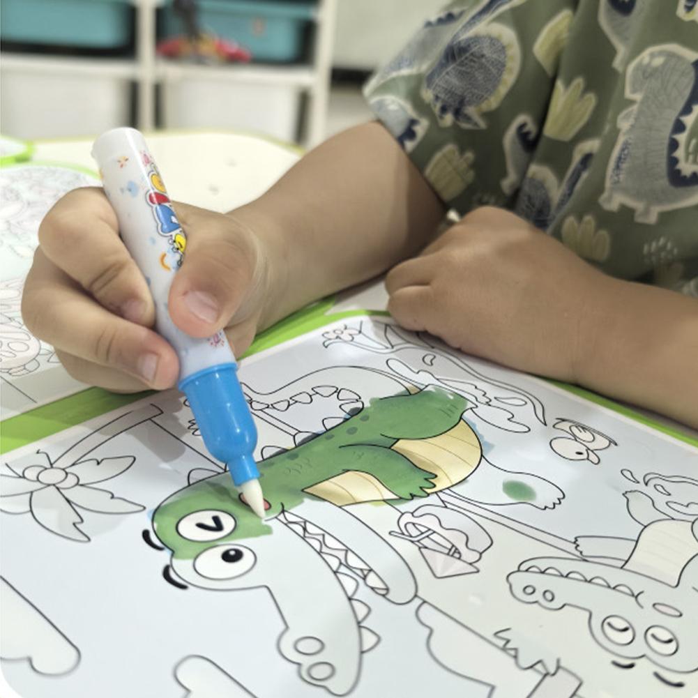 AliExpress Children Repeatedly Use Magic Water Drawing Books, CPC+CE English Folding DIY Creative Graffiti Clear Water Drawing Notebook, view 4