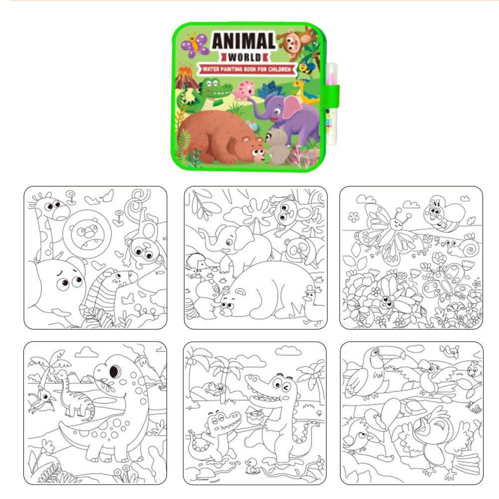AliExpress Children Repeatedly Use Magic Water Drawing Books, CPC+CE English Folding DIY Creative Graffiti Clear Water Drawing Notebook, view 5