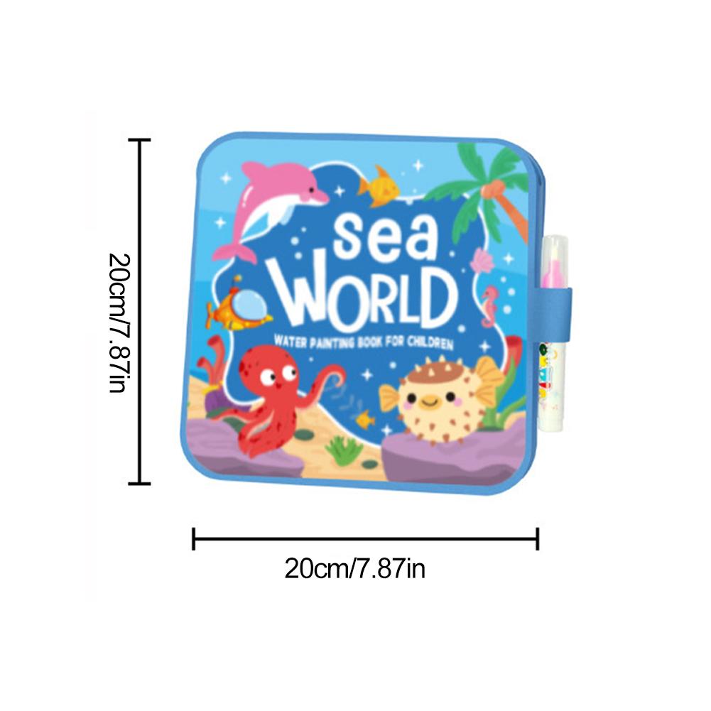 AliExpress Children Repeatedly Use Magic Water Drawing Books, CPC+CE English Folding DIY Creative Graffiti Clear Water Drawing Notebook, view 6