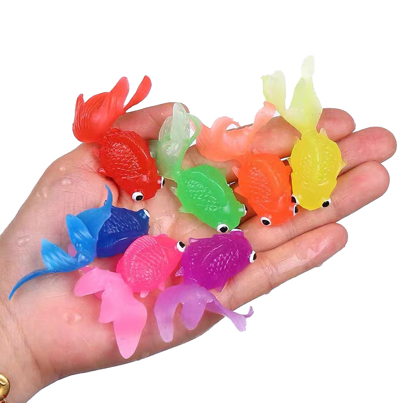 AliExpress Children's 10Pcs/Set Kawaii Simulation Rubber Goldfish Baby Bath Water Play Games Toys for Kids Toddlers Bathing Shower Gifts, view 2