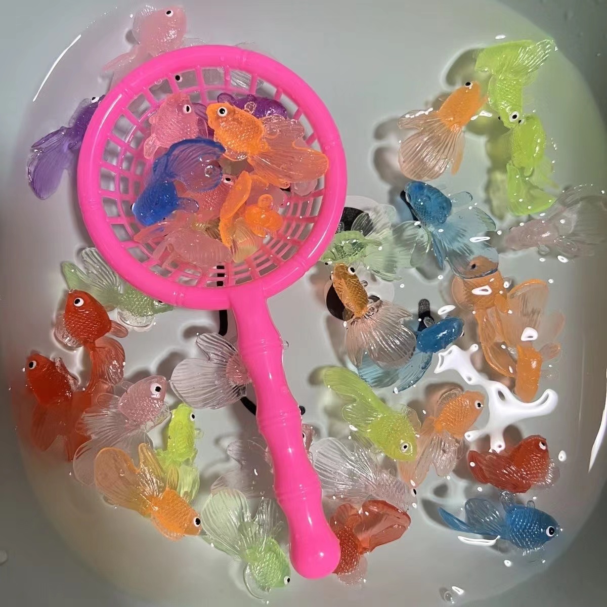 AliExpress Children's 10Pcs/Set Kawaii Simulation Rubber Goldfish Baby Bath Water Play Games Toys for Kids Toddlers Bathing Shower Gifts, view 6