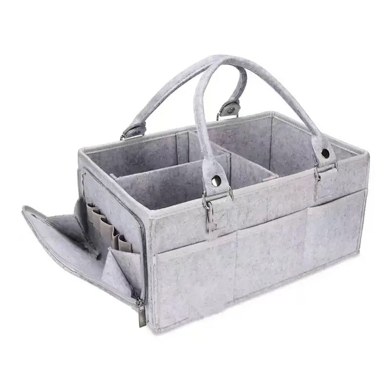 AliExpress Children's Felt Diaper Storage Bag Baby Miscellaneous Toys Diapers Large Capacity Felt Diaper Bag, view 3
