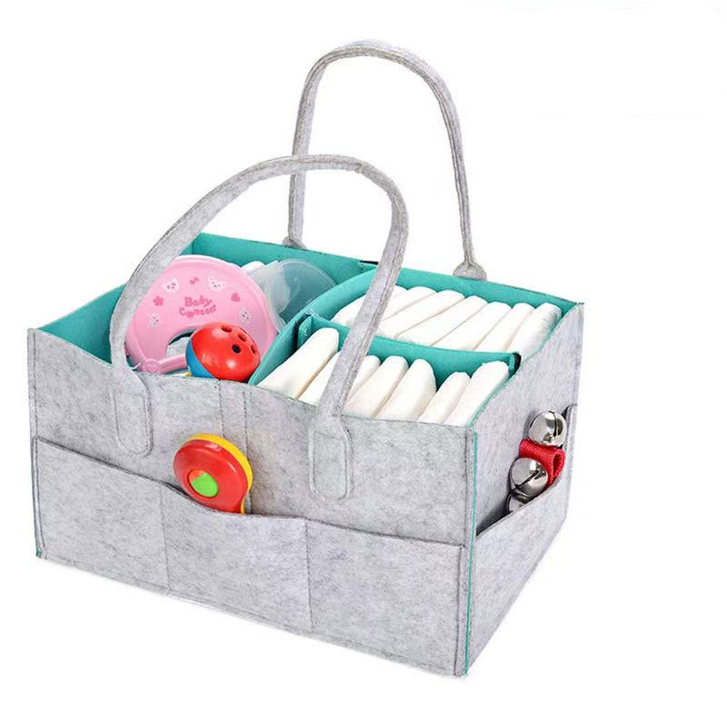 AliExpress Children's Felt Diaper Storage Bag Baby Miscellaneous Toys Diapers Large Capacity Felt Diaper Bag, view 4