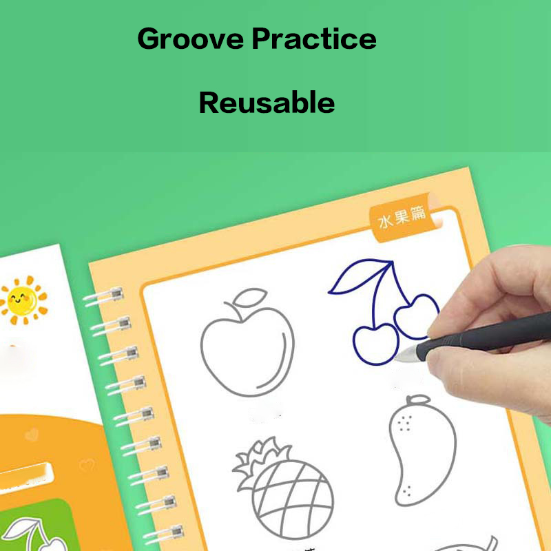 AliExpress Children's Groove Drawing Book Kindergarten 3-14 Ages Children's Drawing Basic Practice Groove Drawing Book Magic Copybook, view 4