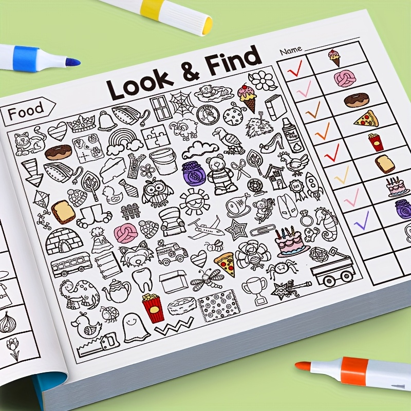 AliExpress Kids Hidden Objects Find and Color Activity Book