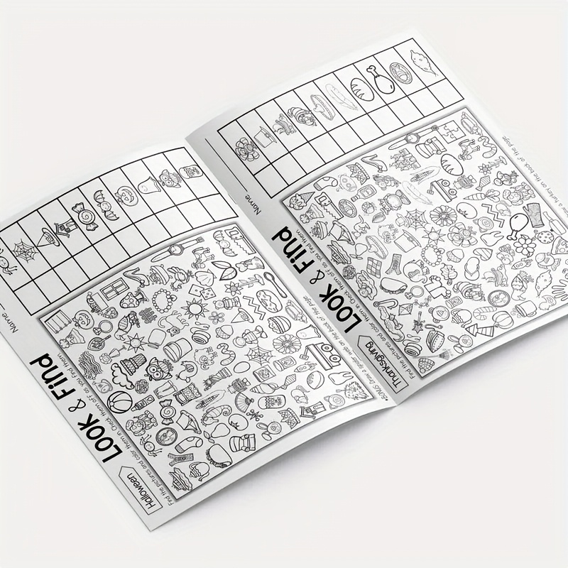 AliExpress Kids Hidden Objects Find and Color Activity Book, view 6