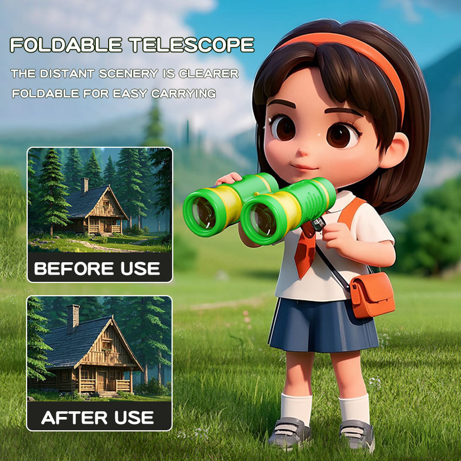 AliExpress Children'S Natural Outdoor Adventure Insect Capture Net Observation Box Telescope Magnifying Glass Set Clip Backpack Insect Jar, view 3