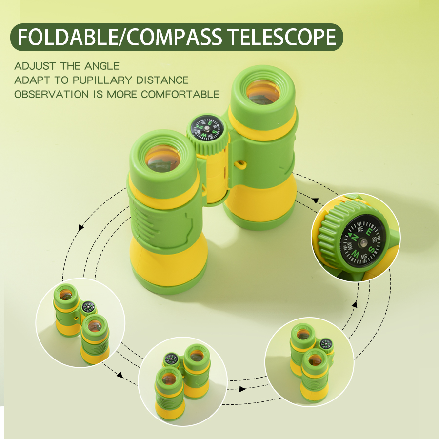 AliExpress Children'S Natural Outdoor Adventure Insect Capture Net Observation Box Telescope Magnifying Glass Set Clip Backpack Insect Jar, view 4