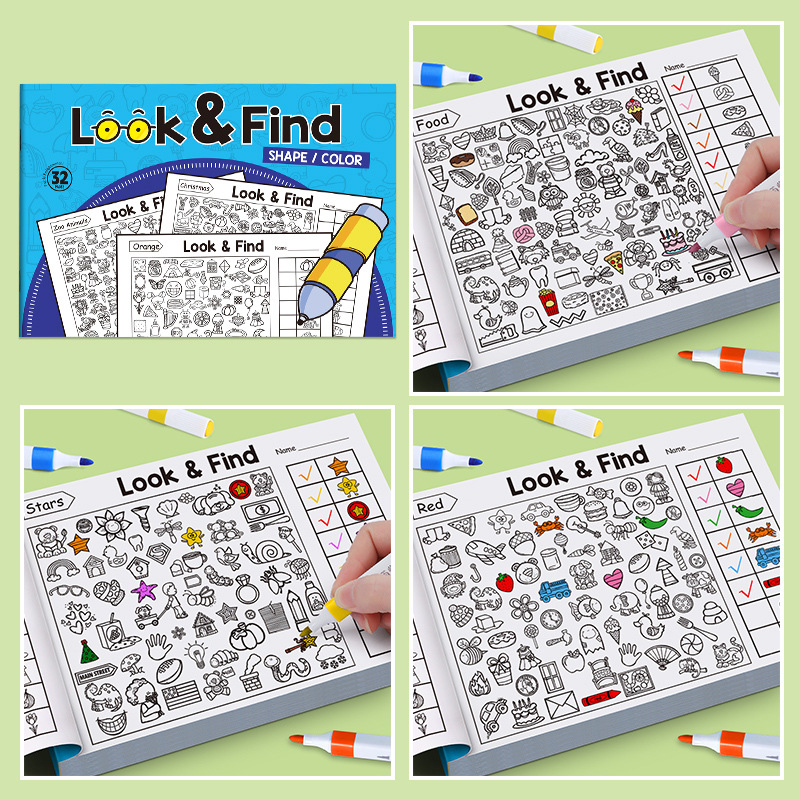 AliExpress Kids Search and Find Activity Coloring Book, view 2
