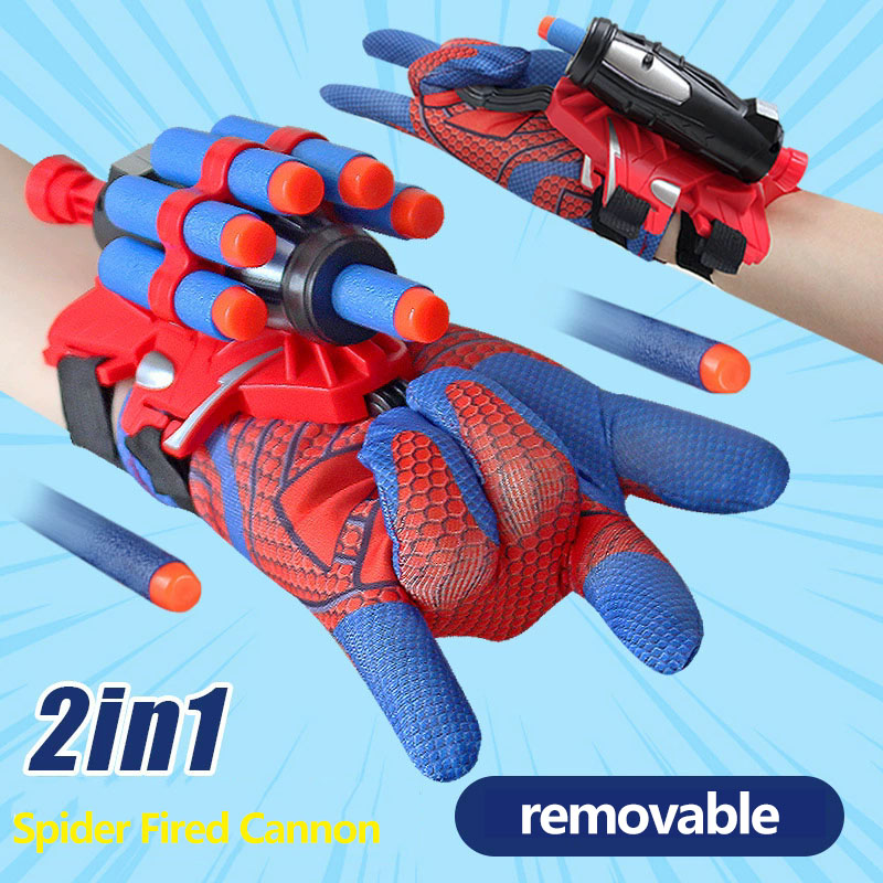 AliExpress Children's Wrist Toy Five Hole Wristband Hero Launcher Soft Spring Suction Cup Spinning Spray