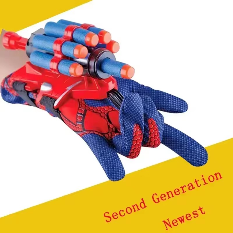 AliExpress Children's Wrist Toy Five Hole Wristband Hero Launcher Soft Spring Suction Cup Spinning Spray, view 2