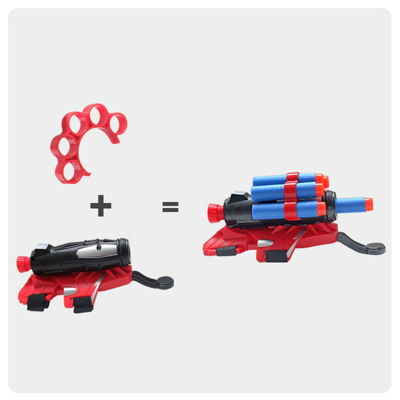 AliExpress Children's Wrist Toy Five Hole Wristband Hero Launcher Soft Spring Suction Cup Spinning Spray, view 3