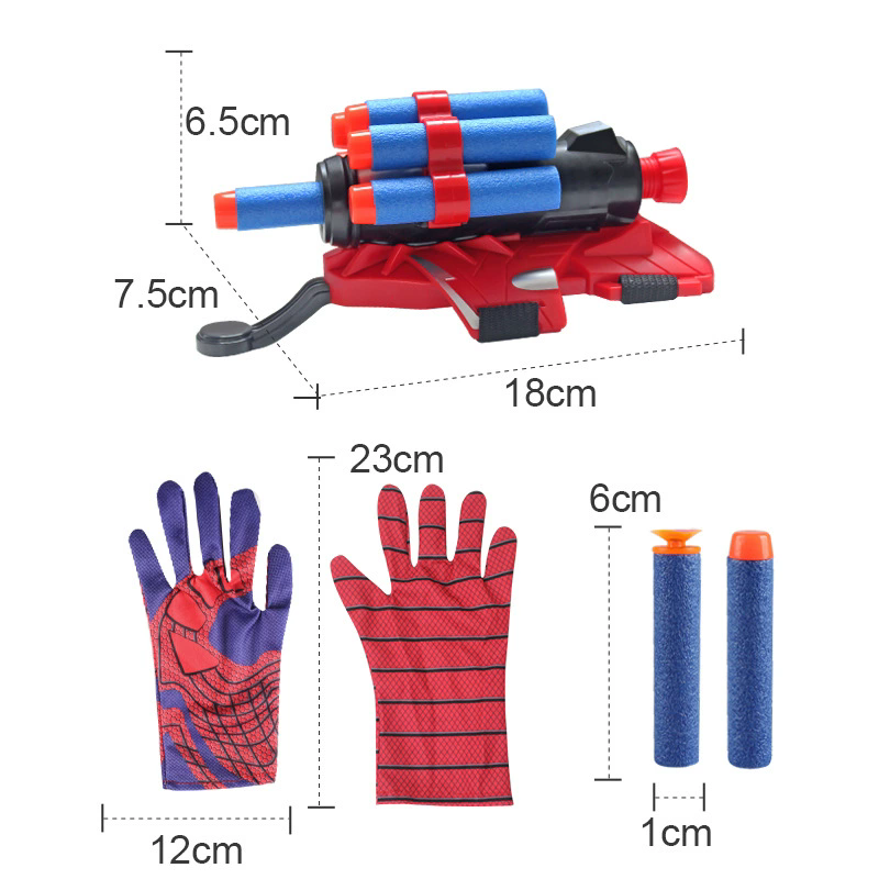 AliExpress Children's Wrist Toy Five Hole Wristband Hero Launcher Soft Spring Suction Cup Spinning Spray, view 6