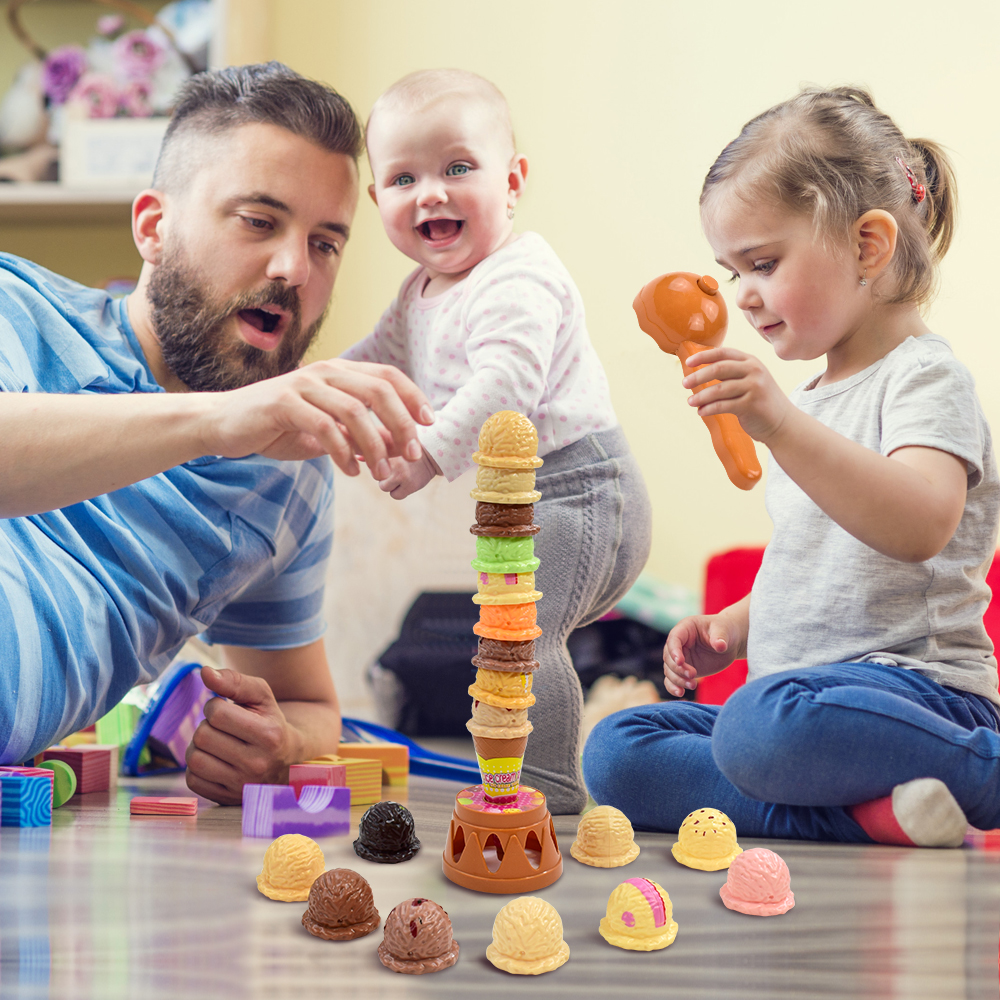 AliExpress Children Simulation Food Kitchen Toy Ice Cream Stack Up Play Kids Pretend Play Toys Educational Toys For Baby Gifts, view 2