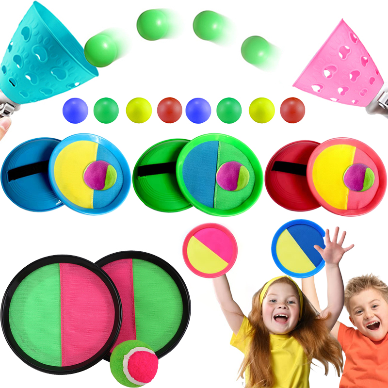 AliExpress Children Sports Toys Toss & Catch Ball Sticky Balls Summer Outdoor Beach Toy Multiplayer Game Parent-child Interaction Gifts TMZ