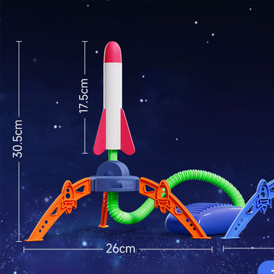 AliExpress Childrens Air Rocket Foot Pump Launcher Flying Toys Game Set Jump Practice Hands-Original Judgment Ability Accessories Random, view 4