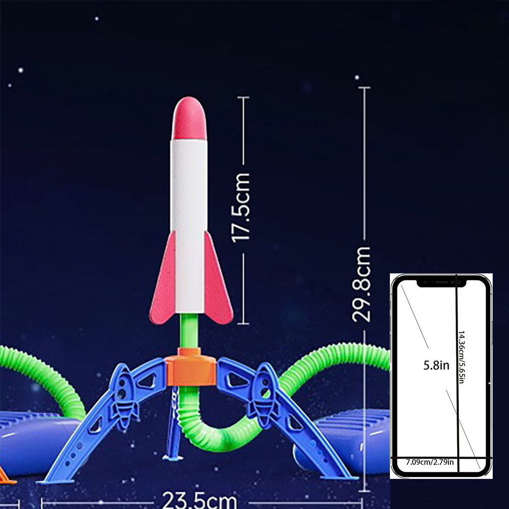 AliExpress Childrens Air Rocket Foot Pump Launcher Flying Toys Game Set Jump Practice Hands-Original Judgment Ability Accessories Random, view 6