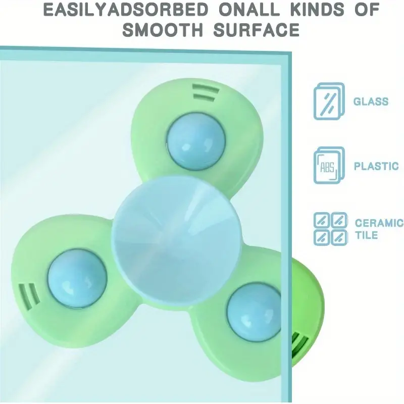 AliExpress Childrens Interactive Bug Flower Suction Cup Top Toy Cartoon Suction Cup Spinning Baby Toy Educational Fun Play, view 4