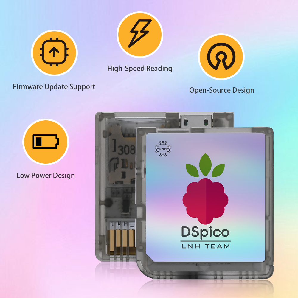 AliExpress Chiscart Transparent Frosted MicroUSB DSpico Game Reader RP2040 16 MBit Compatible With NDS NDSL DSi 3DS Consoles, view 5