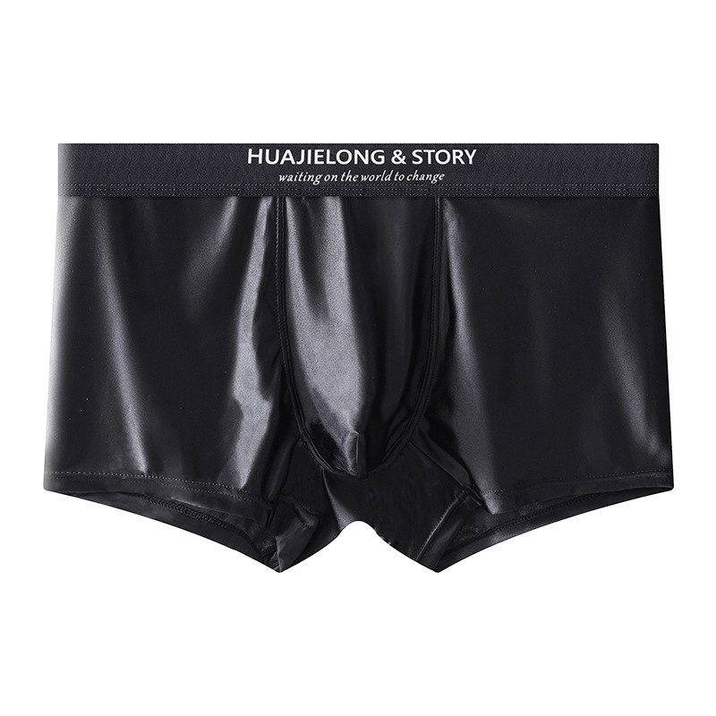 AliExpress Choice boxers hombre Ice silk man underwear solid color satin sexy tоy mens boxer plus size breathable ropa hombre shorts 4XL, view 4