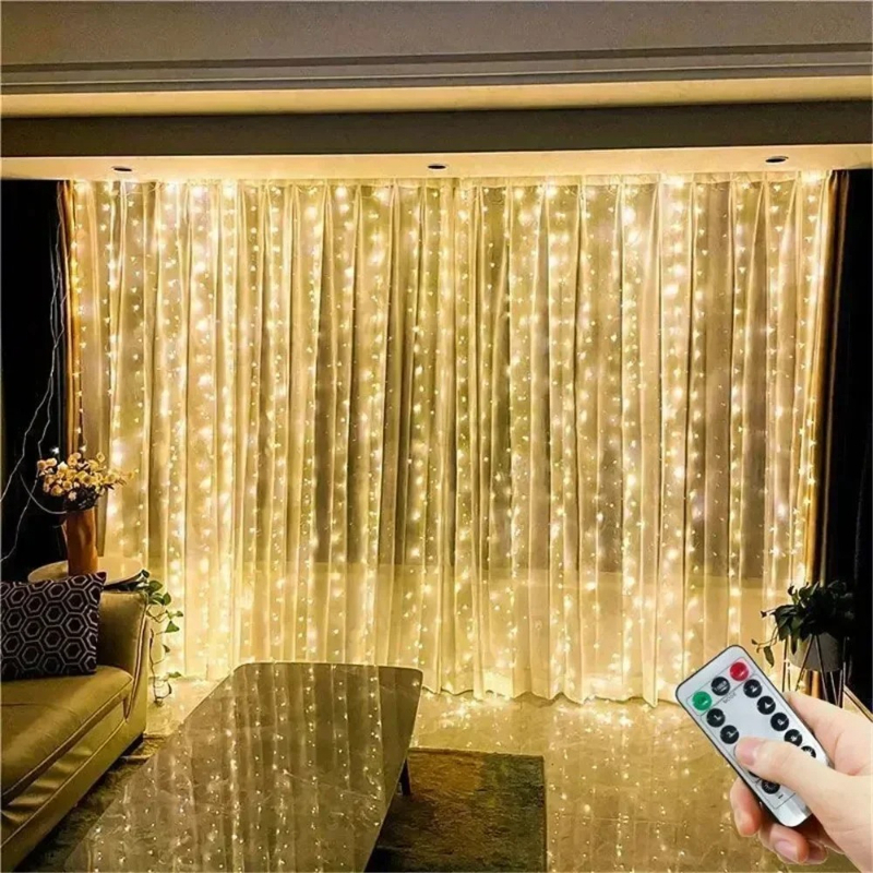 AliExpress USB LED Curtain Fairy Lights with Remote (8 Modes), view 3