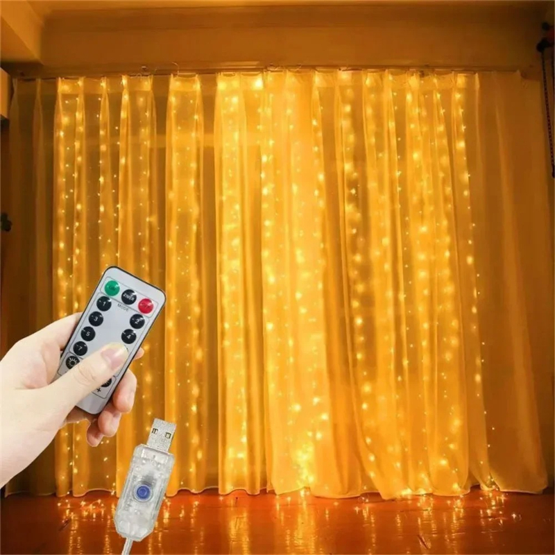 AliExpress USB LED Curtain Fairy Lights with Remote (8 Modes), view 4