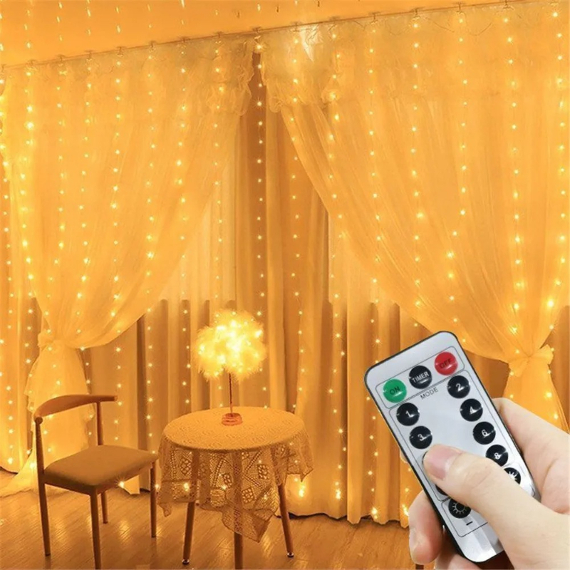 AliExpress USB LED Curtain Fairy Lights with Remote (8 Modes), view 6