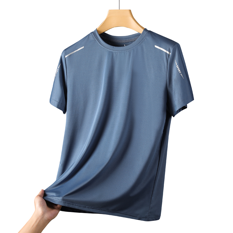 AliExpress CHRLCK Men's Running Quick Drying T-shirts Breathable Hiking Fishing Tees Soft Elasticity Outdoor Sports Short Shirt Summer, view 2