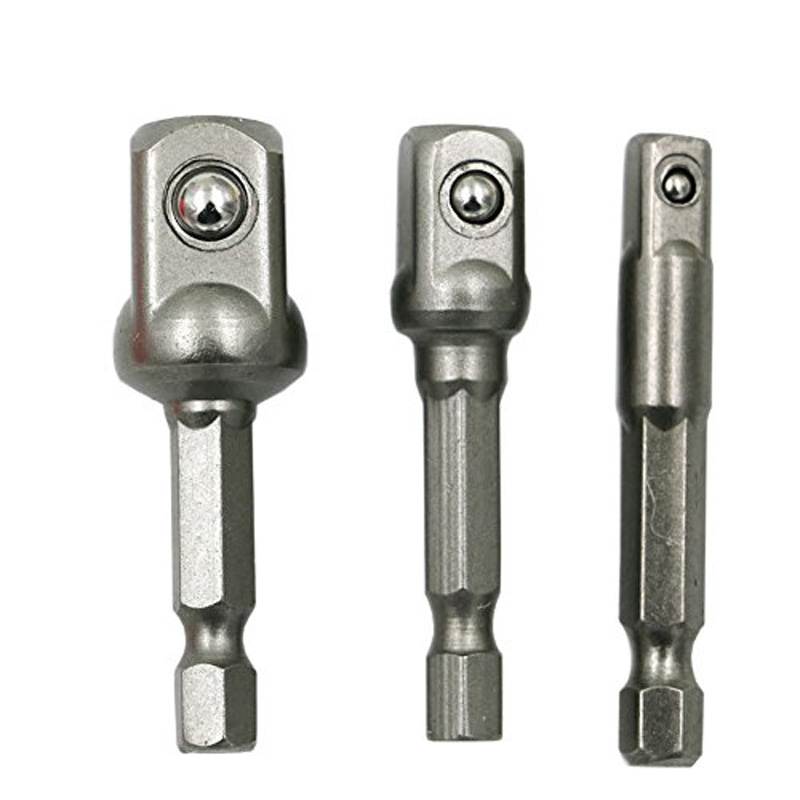 AliExpress Chrome Vanadium Steel Socket Adapter Set Hex Shank 1/4" 3/8" 1/2" Extension Drill Bits Bar Set Power Tools TF003, view 2