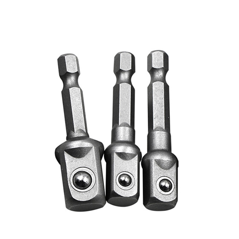 AliExpress Chrome Vanadium Steel Socket Adapter Set Hex Shank 1/4" 3/8" 1/2" Extension Drill Bits Bar Set Power Tools TF003, view 6