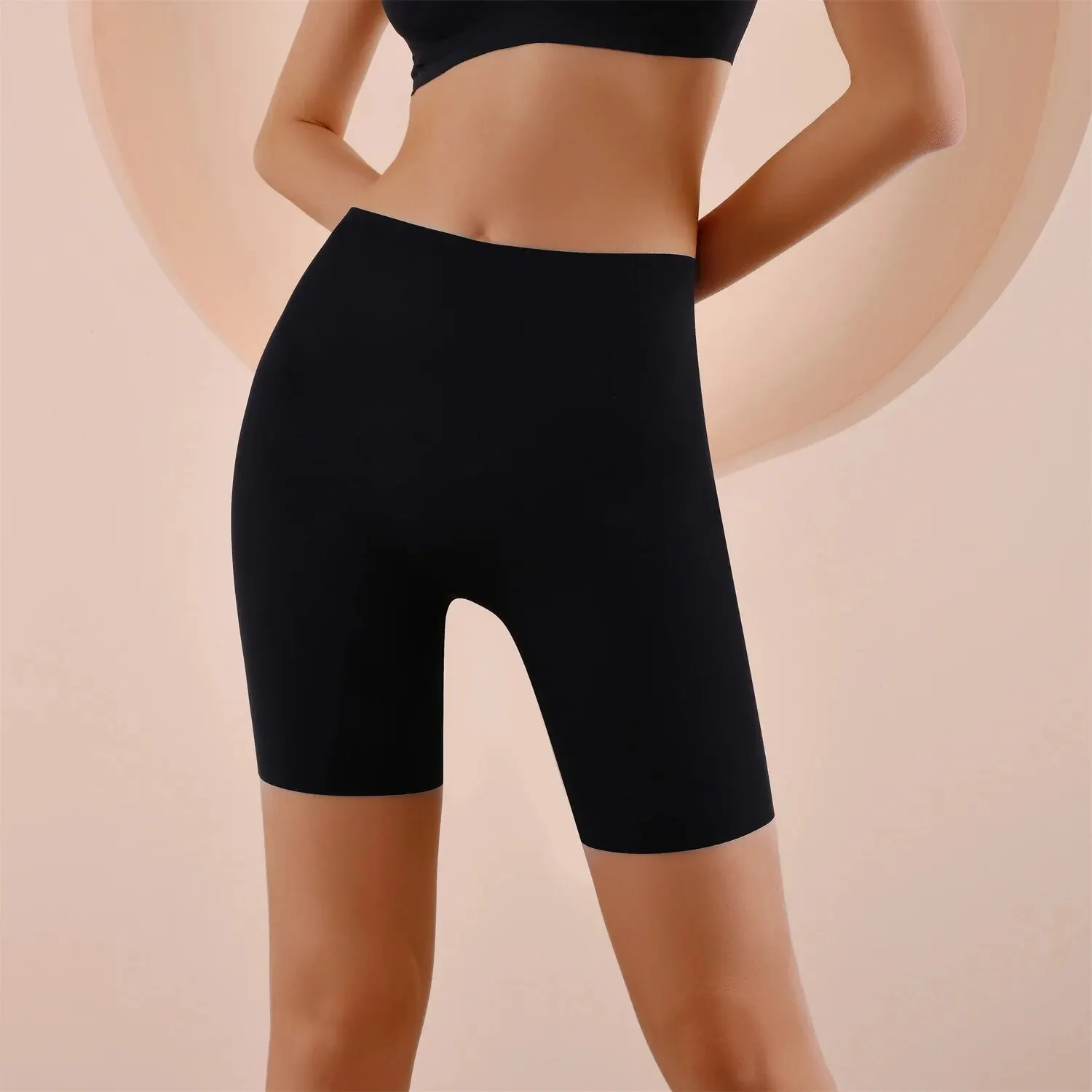 AliExpress CHUANGERM Seamless High Waist Shorts Panties For Women Tummy Control Hip Lift Ice Silk Safety Pants Sports Underwear