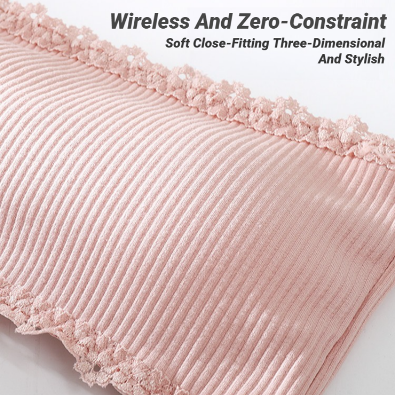 AliExpress CHUANGERM Solid Color Invisible Strapless Bra Summer Women Seamless Chest Wraps Back Lace Breathable Soft Chest Tops, view 2