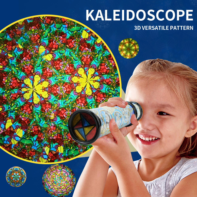 AliExpress Classic colorful Kaleidoscope with Three-Mirror Design, Retractable, Timeless Educational Toy, view 2
