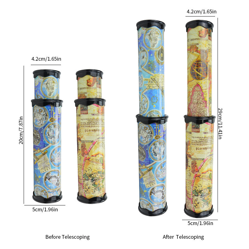 AliExpress Classic colorful Kaleidoscope with Three-Mirror Design, Retractable, Timeless Educational Toy, view 4