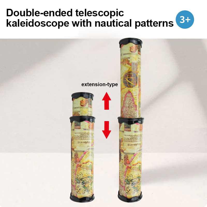 AliExpress Classic colorful Kaleidoscope with Three-Mirror Design, Retractable, Timeless Educational Toy, view 5