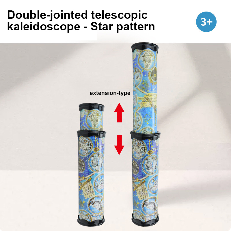 AliExpress Classic colorful Kaleidoscope with Three-Mirror Design, Retractable, Timeless Educational Toy, view 6