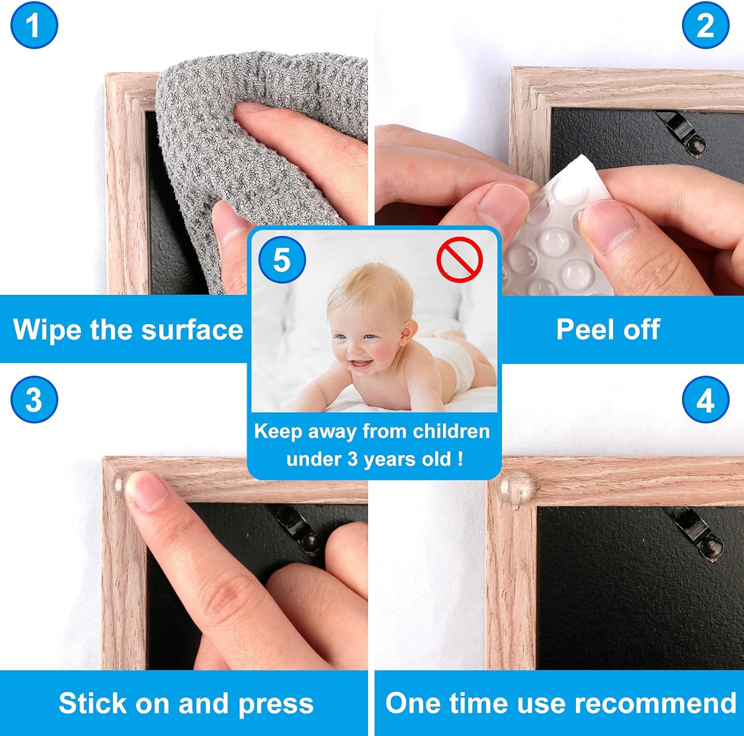 AliExpress Clear Self-Adhesive Cabinet Door Bumpers, view 6