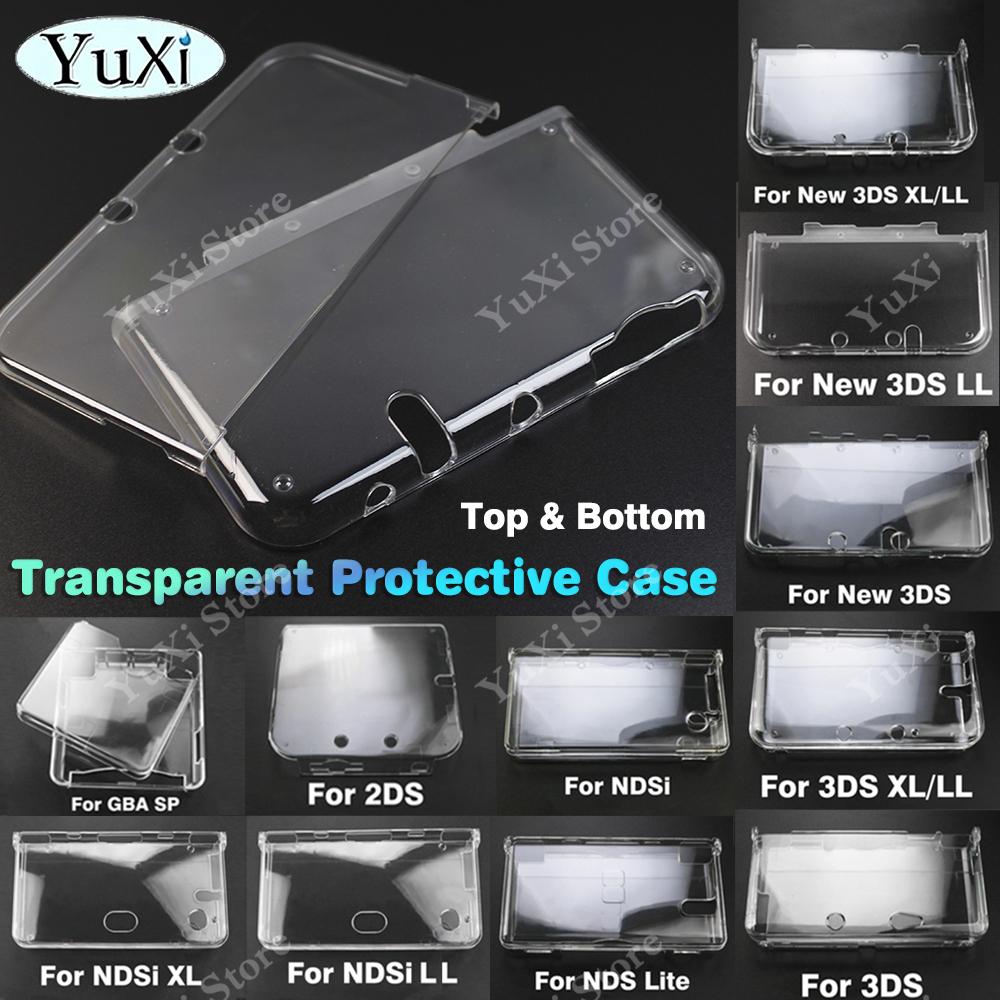 AliExpress Clear Crystal Protective Case For Nintend NDS Lite NDSi XL LL Plastic Hard Shell Skin Case Cover For 2DS New 3DS XL LL GBA SP
