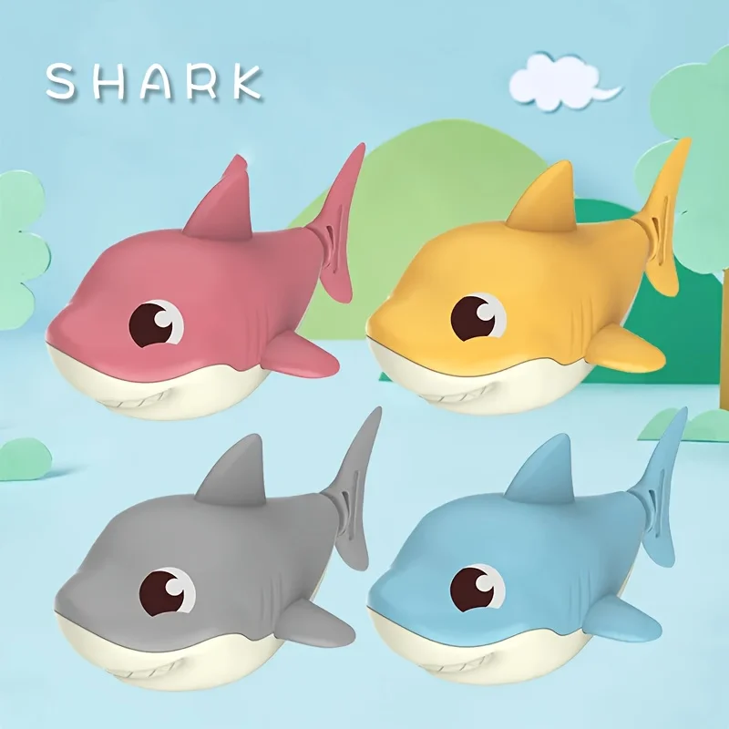 AliExpress Clearance_1pc Summer hot new cartoon shark baby water play toy with wind up chain, outdoor beach toy, shower toy, bath toy_Conti, view 5