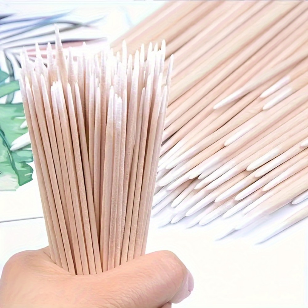 AliExpress Clearance_900/100/300pcs Disposable Wooden Micro Bud Swabs Lint Free Eyelash Extension Glue Removing Tools Makeup Mini Brush_Con, view 4