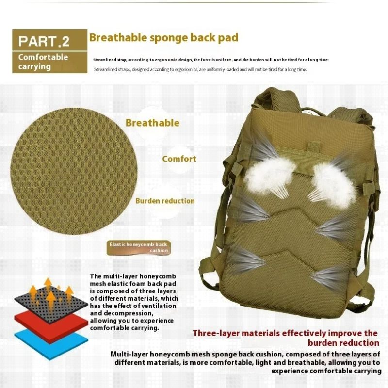 AliExpress Climbing Outdoor Camouflage Backpack Men Bag Sports Travel Backpack Men Tactical Backpack Large Capacity Men Bags, view 5
