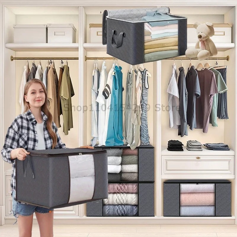 AliExpress Large Zippered Clothing Storage Box with Window, view 2