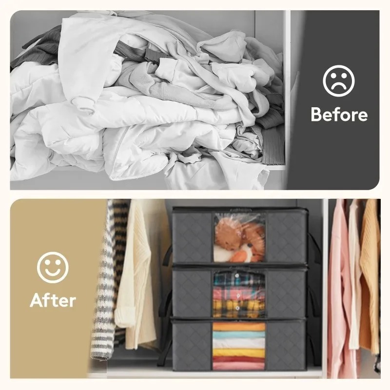 AliExpress Large Zippered Clothing Storage Box with Window, view 3