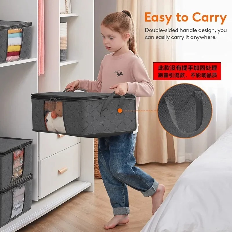 AliExpress Large Zippered Clothing Storage Box with Window, view 6