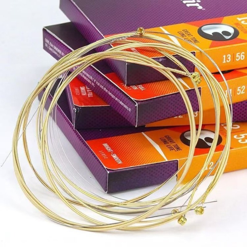 AliExpress Coated Acoustic Guitar Strings Phosphor Bronze & Brass Full Set Anti-rust Folk Guitar Replacement Strings, view 2