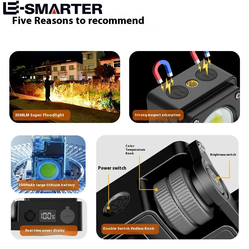 AliExpress COB Camping Light with Magnetic Hook, view 6